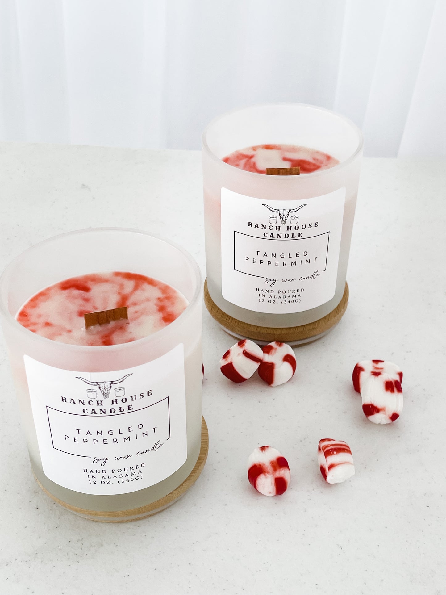 Tangled Peppermint Candle