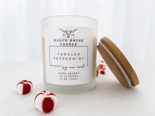 Tangled Peppermint Candle